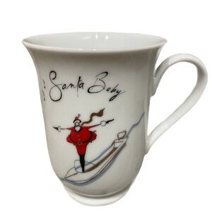 ❤️ POTTERY BARN SANTA BABY VINTAGE HOLIDAY COFFEE MUG NEW